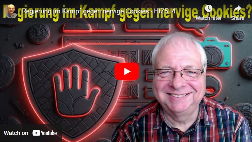 26.10.2024 Hermann Sauer erneut bei Heinz-Schmitz.org | HIZ514: TV – Regierung im Kampf gegen nervige Cookies